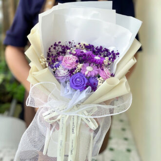 Bó Hoa Nến Thơm 9 Bông Tím