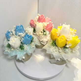 Trụ Giấy 6 Bông Nến Thơm Hoa Tulip