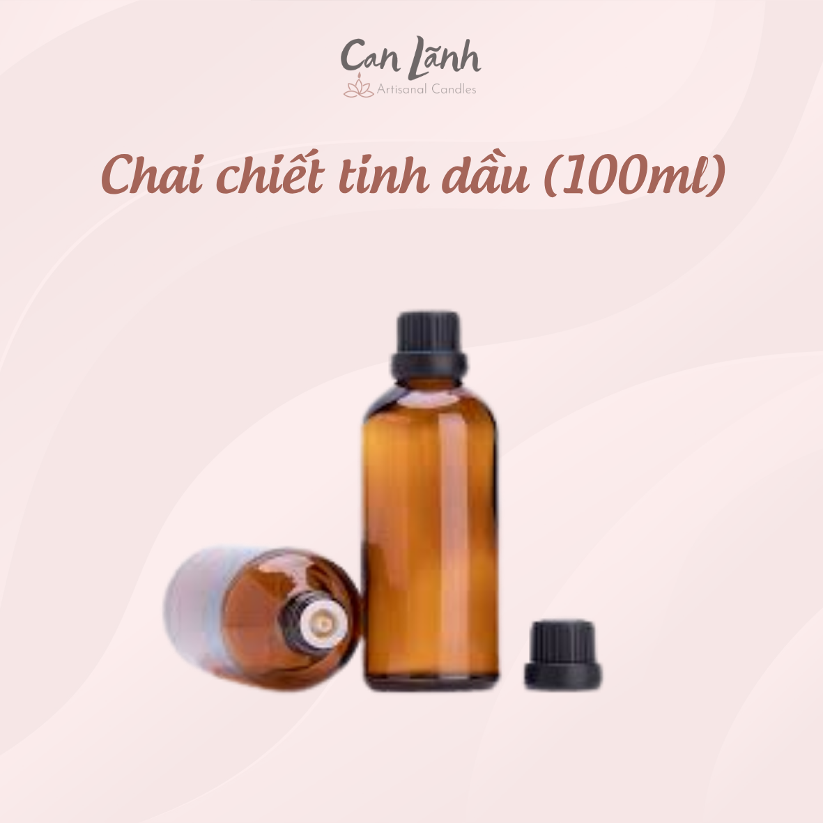 Chai Thủy Tinh Chiết Tinh Dầu 100ml Màu Nâu – Bình Đựng Bảo Quản Dung Tích Lớn