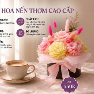 Chậu Hoa Nến Thơm Can Lãnh – Khi món quà không chỉ để ngắm mà còn để lưu giữ kỷ niệm